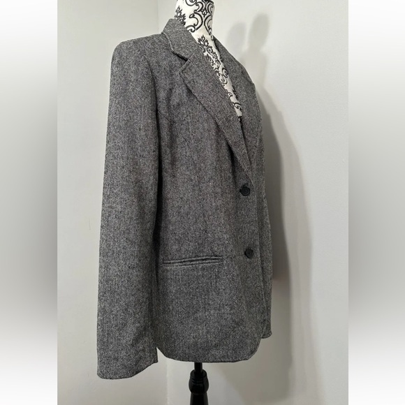 chadwicks Women’s Gray wool blend lined pockets blazer jacket size 16. - Picture 9 of 12